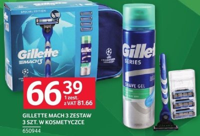 Gillette Mach 3 Zestaw 3 szt. w Kosmetyczce promocja w Selgros