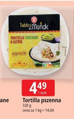 Tortilla pszenna Tables du Monde promocja w Leclerc