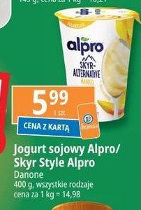 Jogurt sojowy mango Alpro promocja w Leclerc