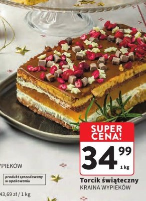Torcik świąteczny KRAINA WYPIEKÓW promocja w Intermarche
