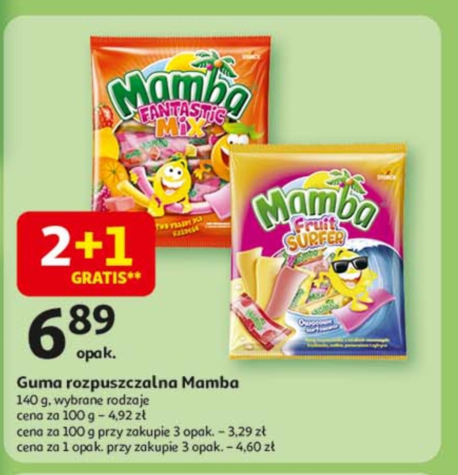 Guma rozpuszczalna Mamba magic fruit surfer promocja