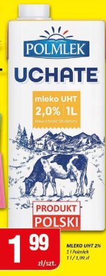 Mleko UHT 2% Polmlek 1l promocja w Chorten