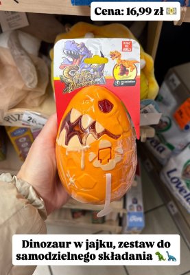 Zabawka Dinozaur w jajku zestaw do samodzielnego składania promocja w Intermarche