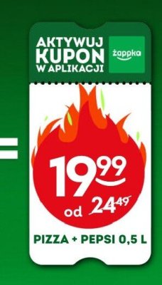 Pizza + Pepsi 0,5 l promocja w Żabka