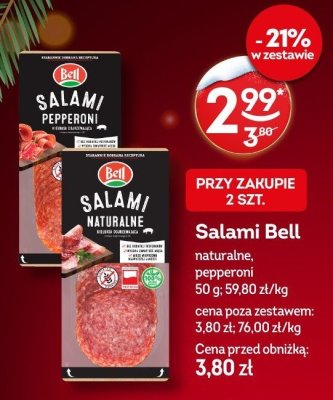 Salami Bell naturalne, pepperoni promocja w Żabka