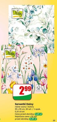 Serwetki Daisy różne wzory i kolory promocja w Dino