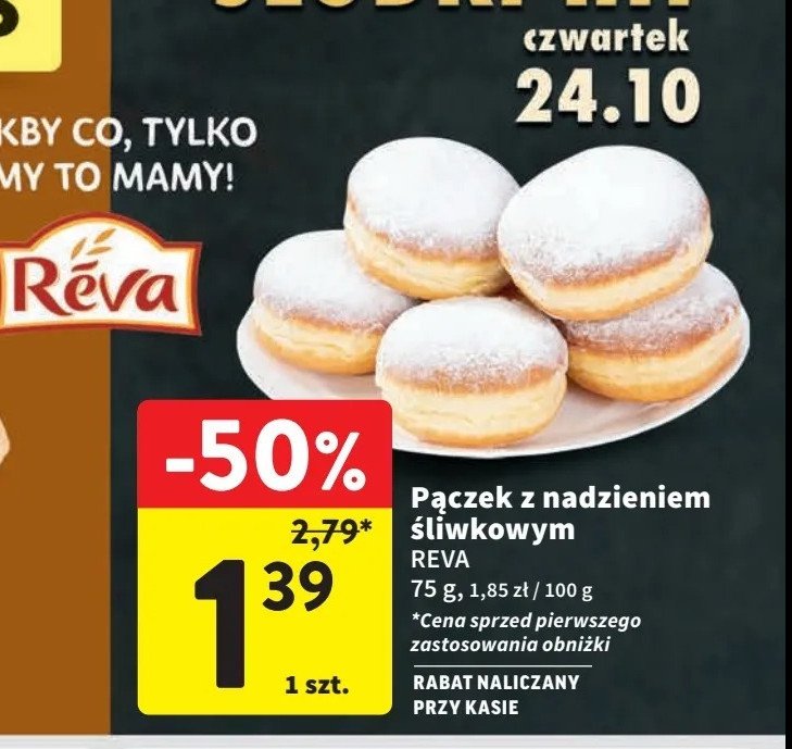 Pączek z nadzieniem śliwkowym Reva promocja