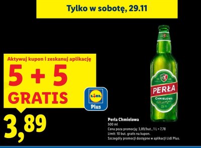 Piwo Perła Chmielowa promocja w Lidl