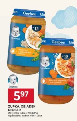Zupka, obiadek Gerber różne rodzaje promocja w Stokrotka