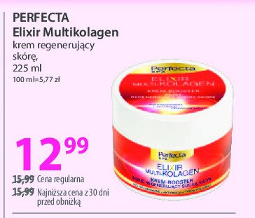 Krem-booster silnie regenerujący suchą skórę Perfecta elixir multi-kolagen promocja w Hebe