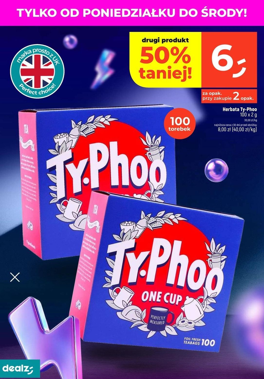 Herbata czarna TYPHOO promocja w Dealz