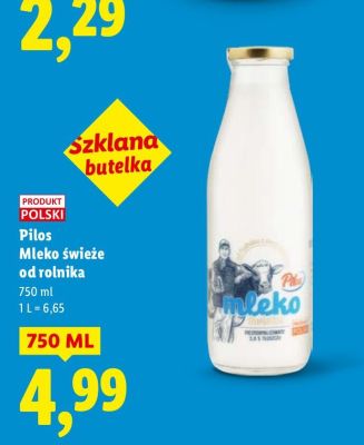 Mleko świeże od rolnika Pilos promocja w Lidl
