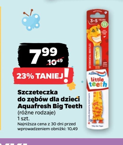 Szczoteczka do zębów tygrys 3-5 Aquafresh little teeth promocja