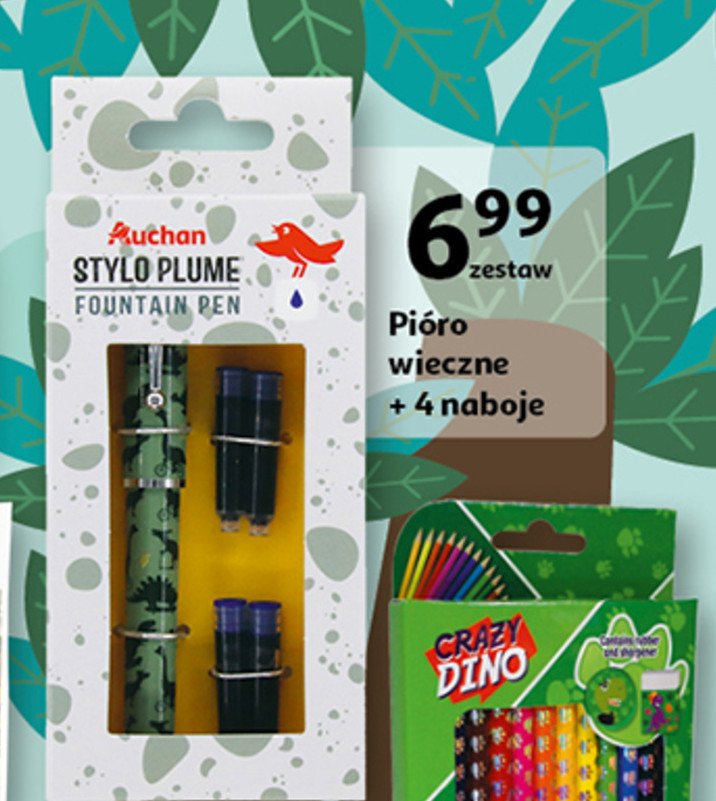 Pióro wieczne + naboje Auchan promocja