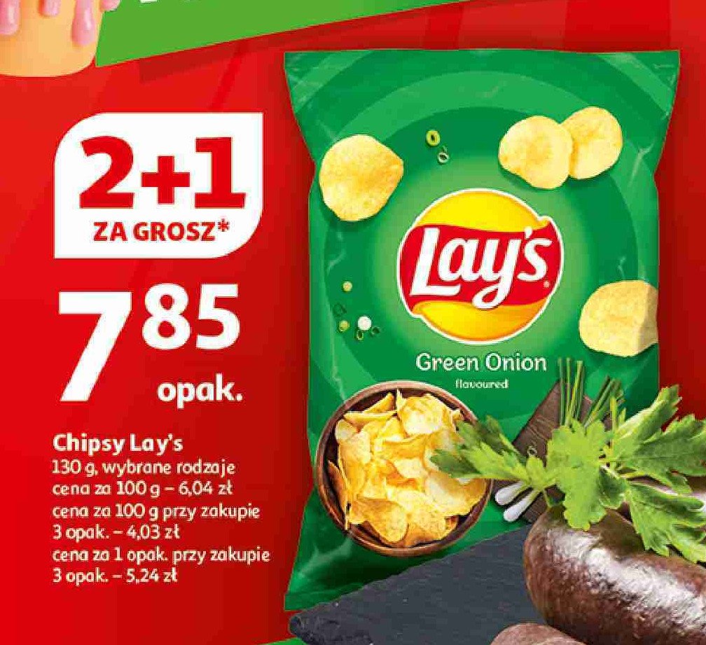 Chipsy zielona cebulka Lay's Frito lay lay's promocja w Auchan