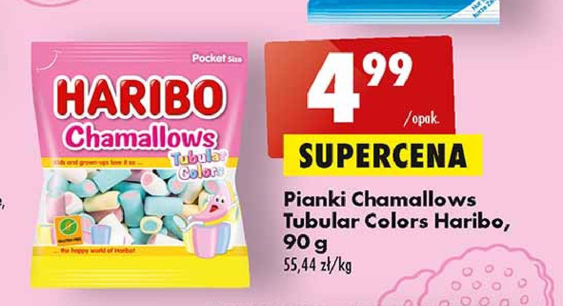 Pianki tubular colors Haribo chamallows promocja