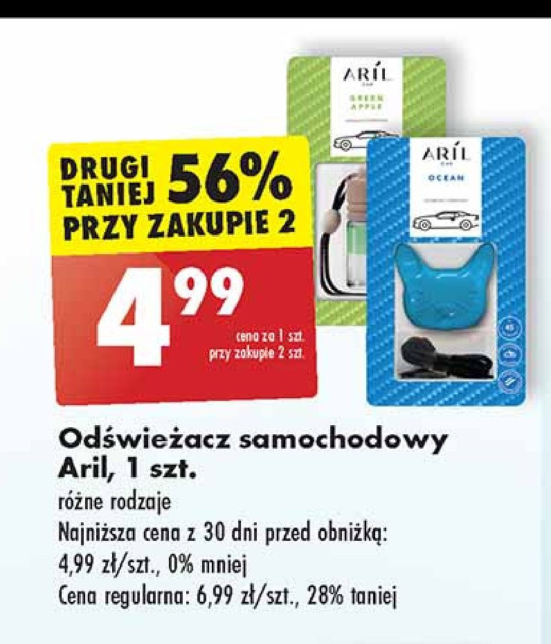 Odświeżacz samochodowy ocean Aril car promocja