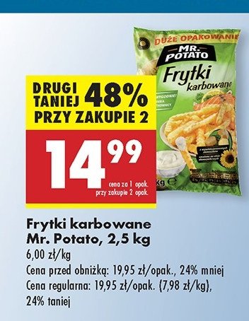 Frytki karbowane Mr. potato promocja w Biedronka