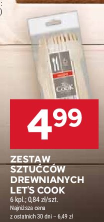 Zestaw sztćców drewnianych Let's cook promocja