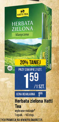 Herbata zielona klasyczna Hatti tea promocja