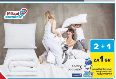 Kołdry, poduszki promocja w Carrefour Market