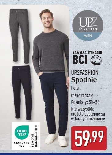 Spodnie męskie rozm. 50-56 Up2fashion promocja w Aldi