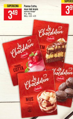Deser panna cotta Delecta la chocolatiere promocja