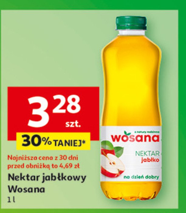 Nektar jabłkowy Wosana promocja w Auchan