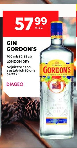 Gin Gordon's london dry gin promocja w Stokrotka