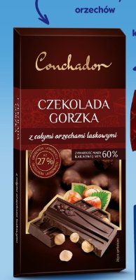 Czekolada gorzka z całymi orzechami laskowymi Conchador promocja w POLOmarket