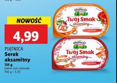 Serek aksamitny z bekonem Piątnica twój smak promocja