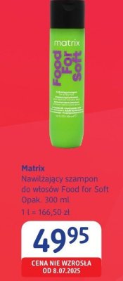 Szampon nawilżający Matrix Food for Soft do włosów promocja w Drogerie DM