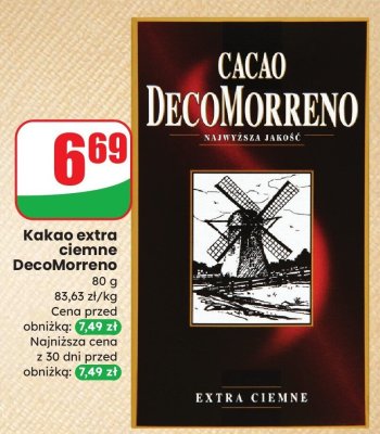 Kakao extra ciemne DecoMorreno promocja w Dino