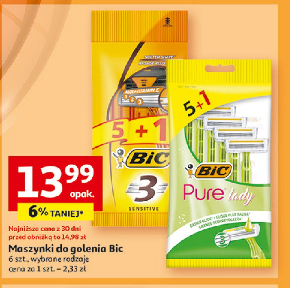 Maszynka do golenia aloe vera Bic 3 pure lady promocja