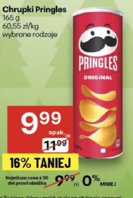 Chipsy Pringles Original promocja w Delikatesy Centrum