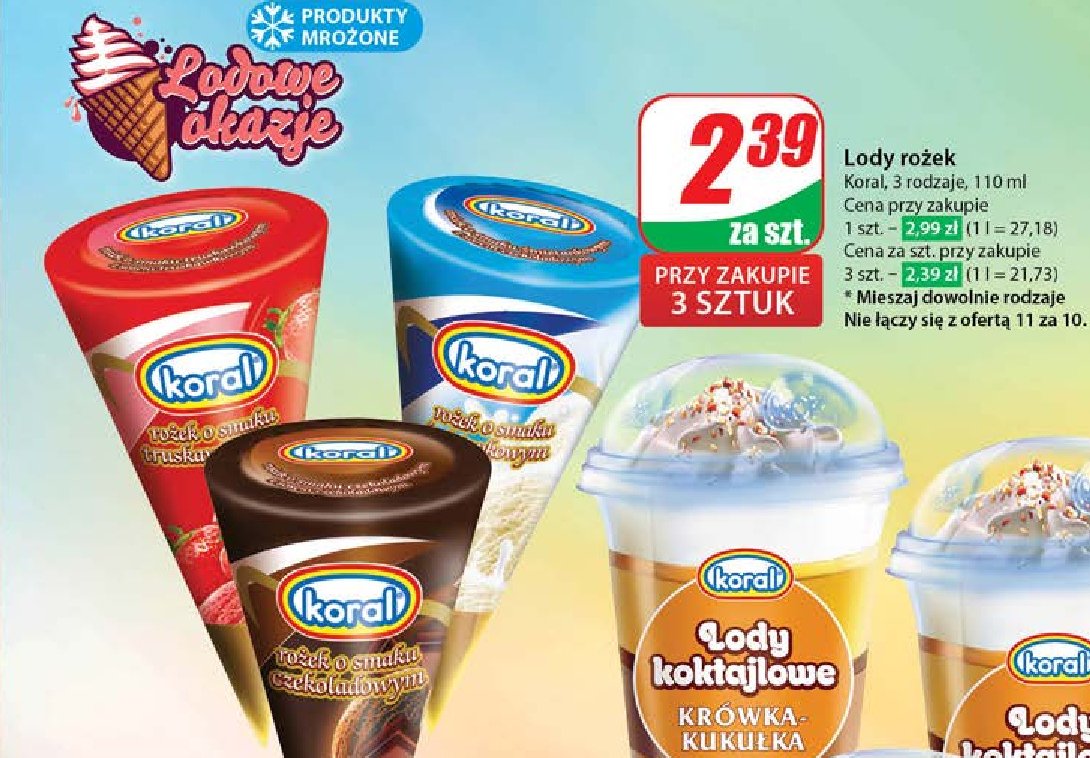Rożek czekoladowy Koral promocja