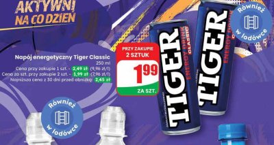 Napój energetyczny Tiger Classic promocja w Dino
