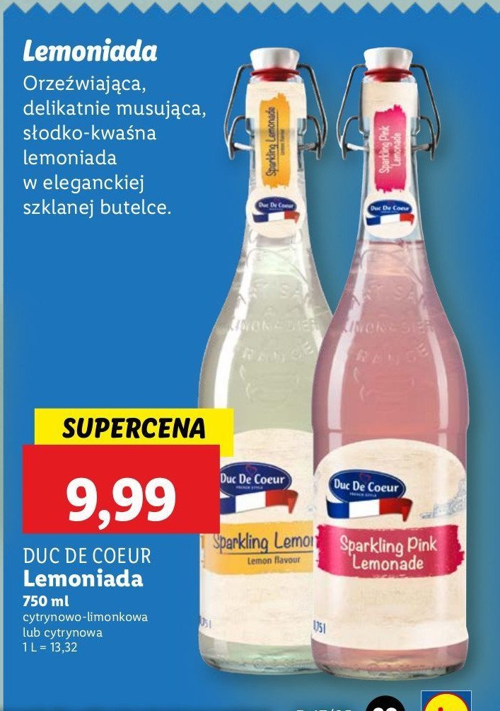 Lemoniada cytrynowa Duc de coeur promocja