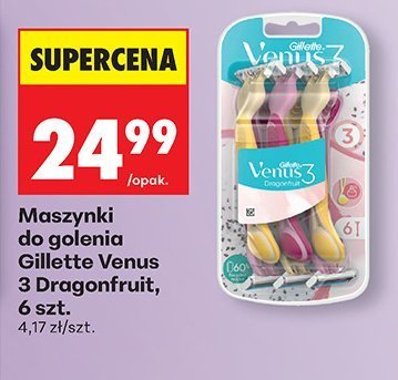 Maszynki do golenia Gillette Venus 3 Dragonfruit, 6 szt. promocja w Biedronka
