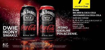 Drink JACK DANIELS & COCA-COLA 0,33 l promocja w Intermarche
