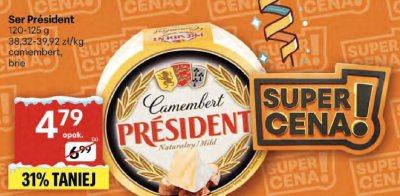 Ser camembert Président promocja w Delikatesy Centrum