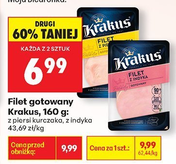 Filet gotowany 160 g z indyka promocja w Biedronka