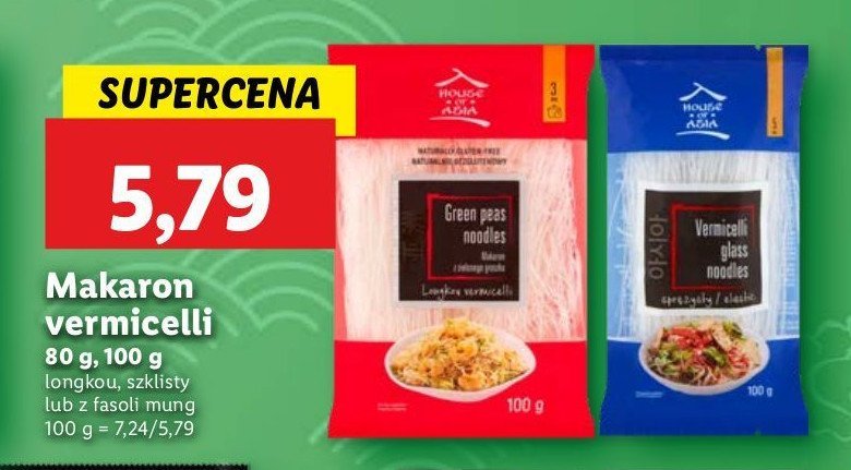 Makaron vermicelli House of asia promocja w Lidl