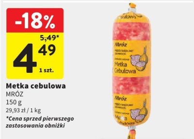 Metka cebulowa MRÓZ promocja w Intermarche