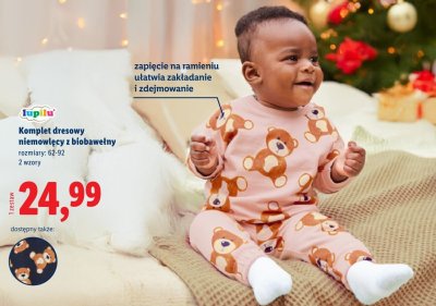 Komplet dresowy niemowlęcy z biobawełny  promocja w Lidl