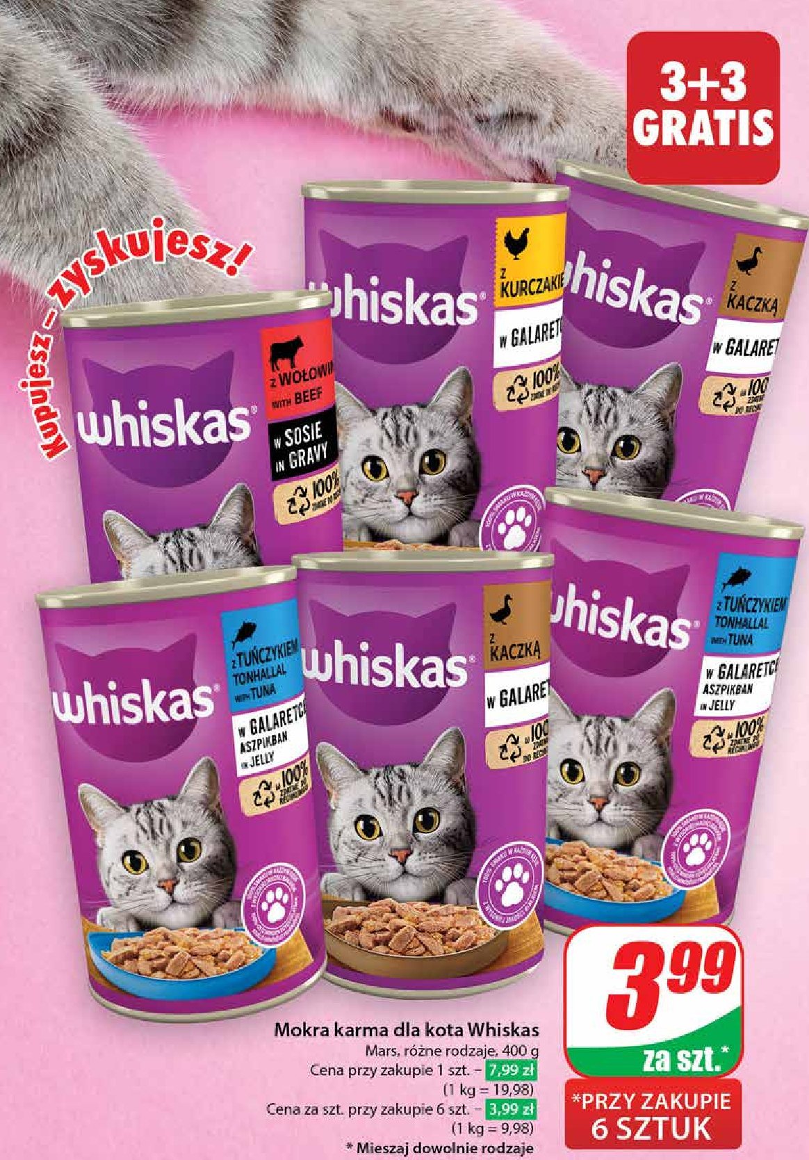Karma dla kota z tuńczykiem Whiskas promocja