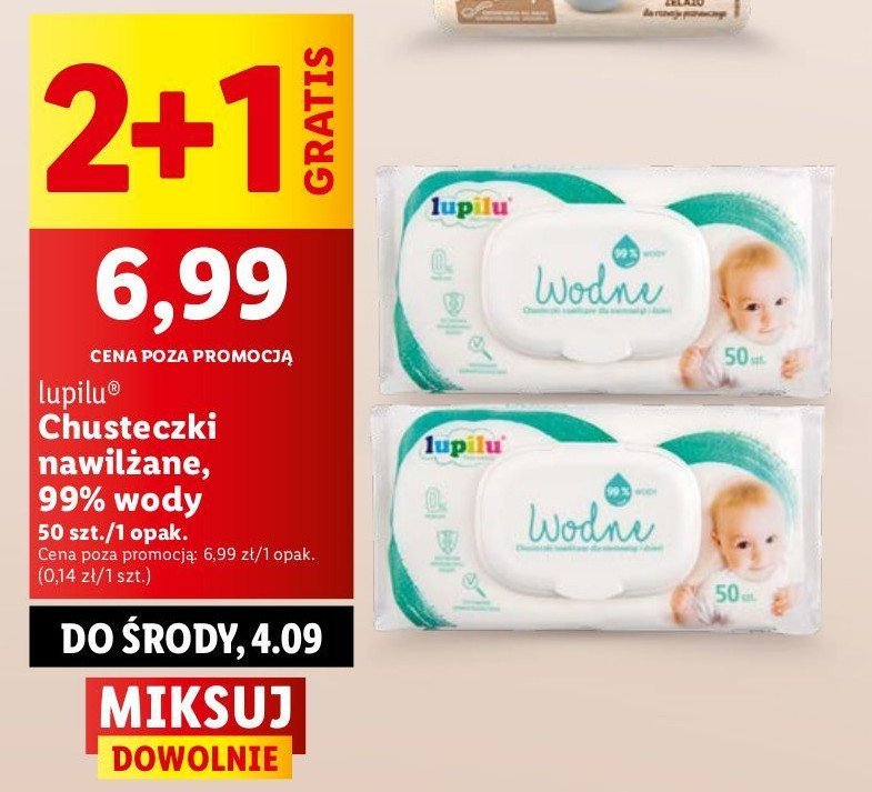 Chusteczki wodne Lupilu promocja