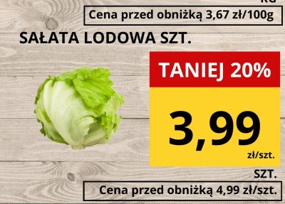 Sałata lodowa promocja w Supeco