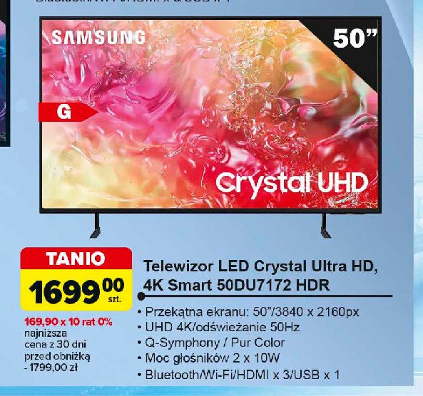 Telewizor 50" 50du7172 Samsung promocja