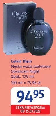 Woda toaletowa męska Obsession Night promocja w Drogerie DM
